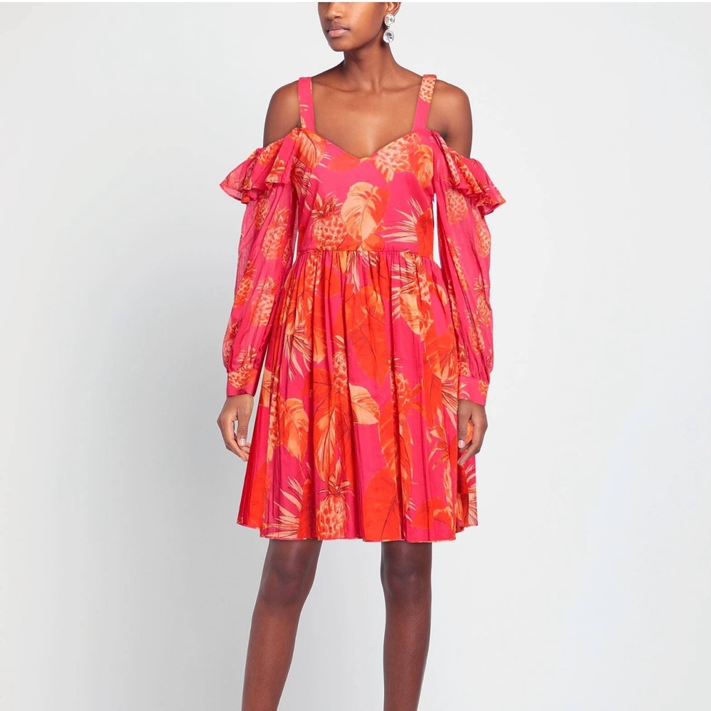 Twin set Vibrant Pink and Orange Floral Dress - Picture 2 of 16